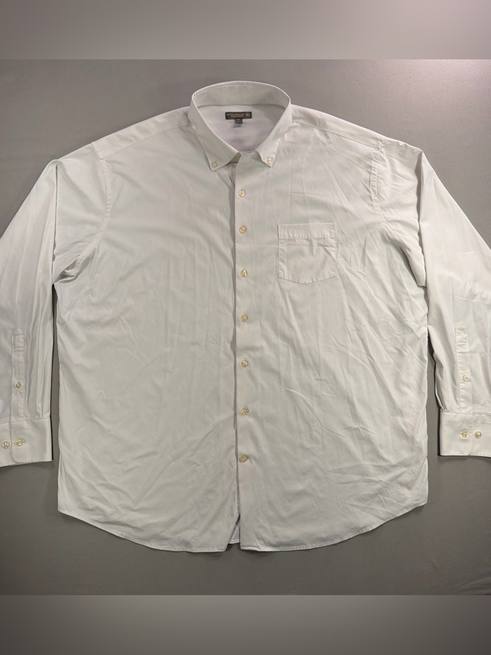Peter Millar White Button-Down Dress Casual Shirt